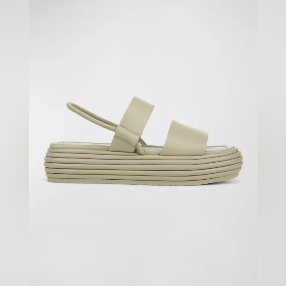 Vince Priya Leather Two-Band Slingback Sandals Size 8